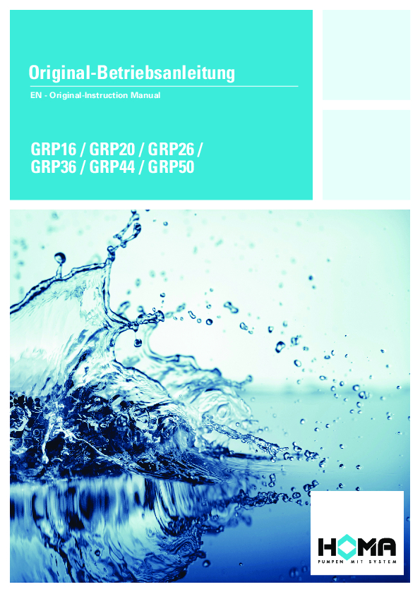 DE GB Bedienungsanleitung Schneidwerk Abwasserpumpen GRP16 50 pdf